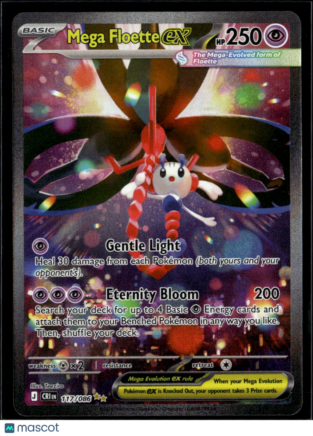 Mega Floette EX 2026 Chaos Rising Holo Secret Rare SAR #117/86