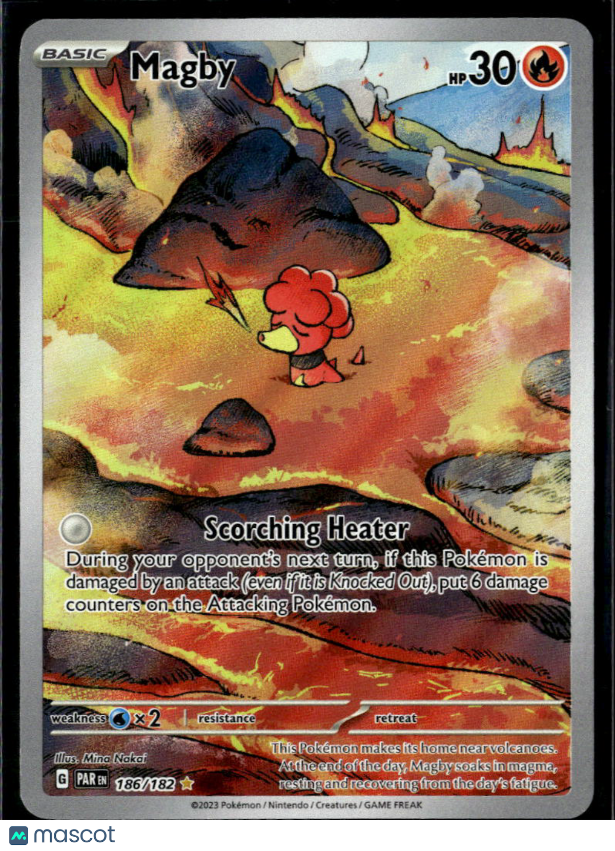 Magby 2023 Paradox Rift Holo Secret Rare #186/182