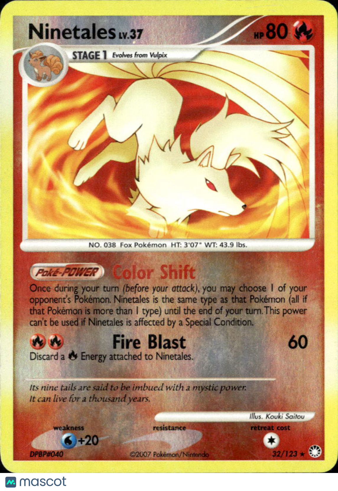 Ninetales 2010 Diamond & Pearl Rare #32/123