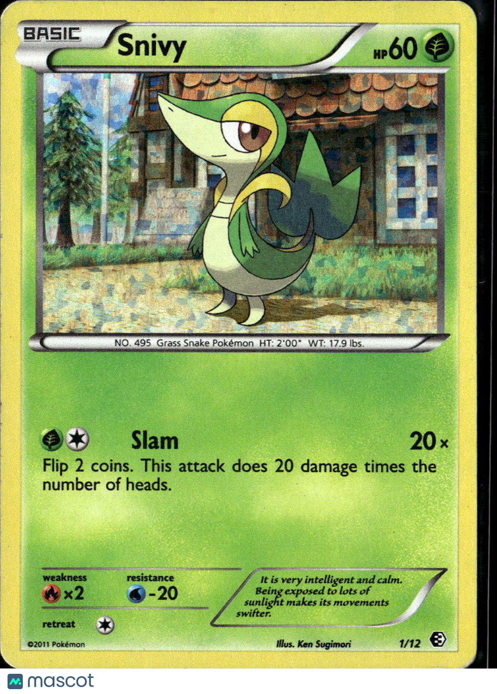 Snivy 2011 Black & White Holo #1/12