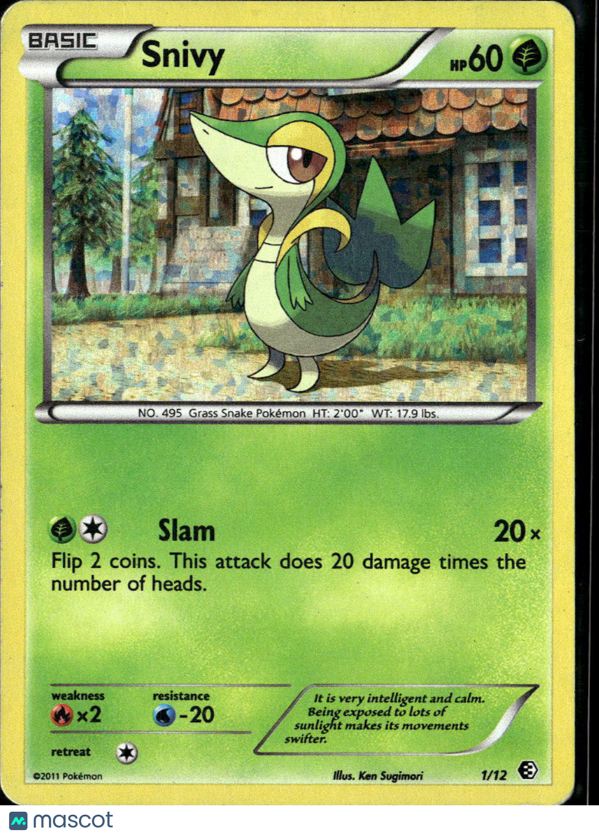 Snivy 2011 Black & White Holo #1/12