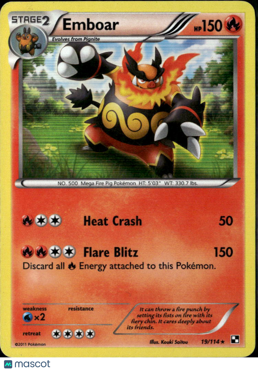 Emboar 2011 Black & White Rare #19/114