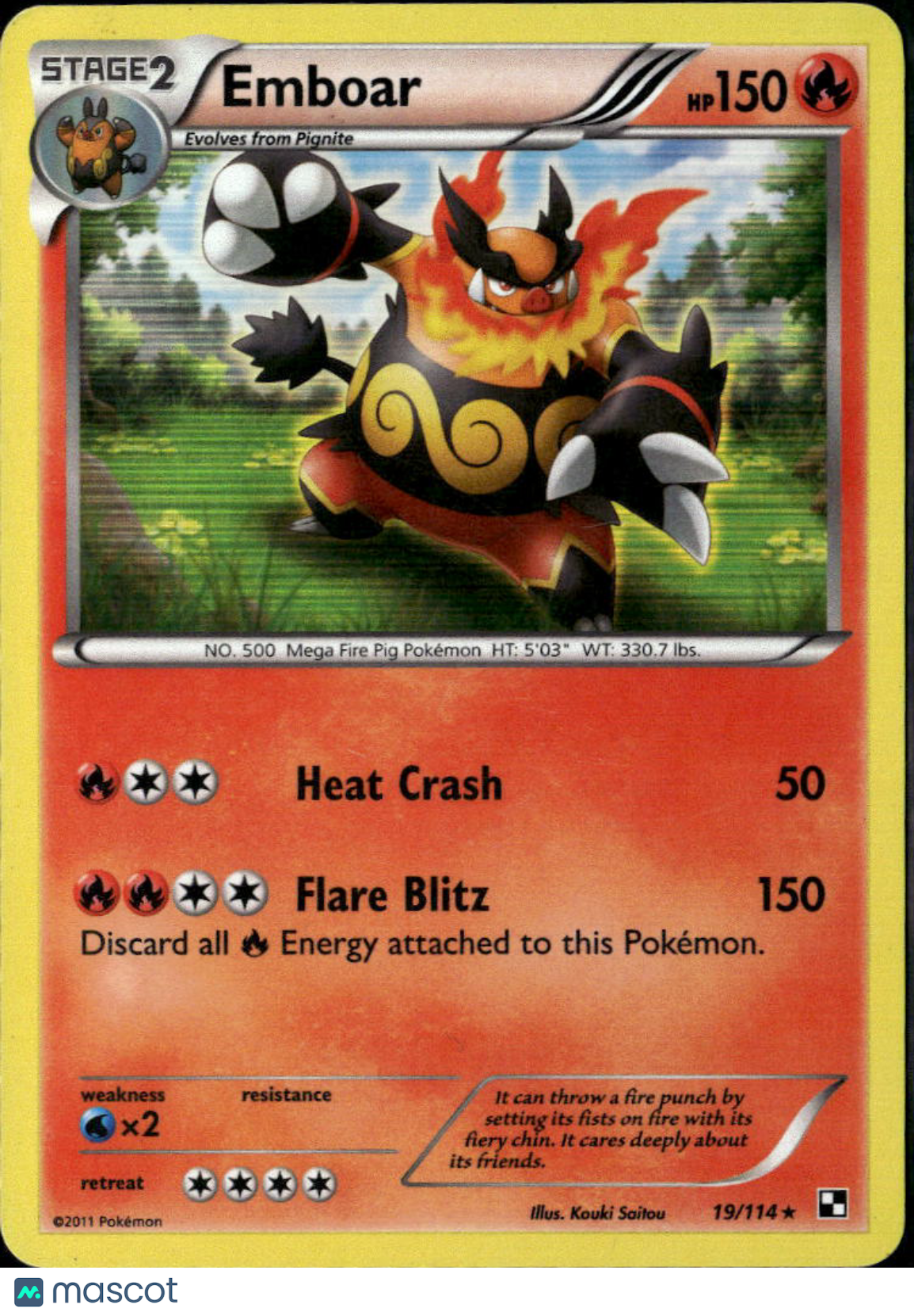 Emboar 2011 Black & White Rare #19/114