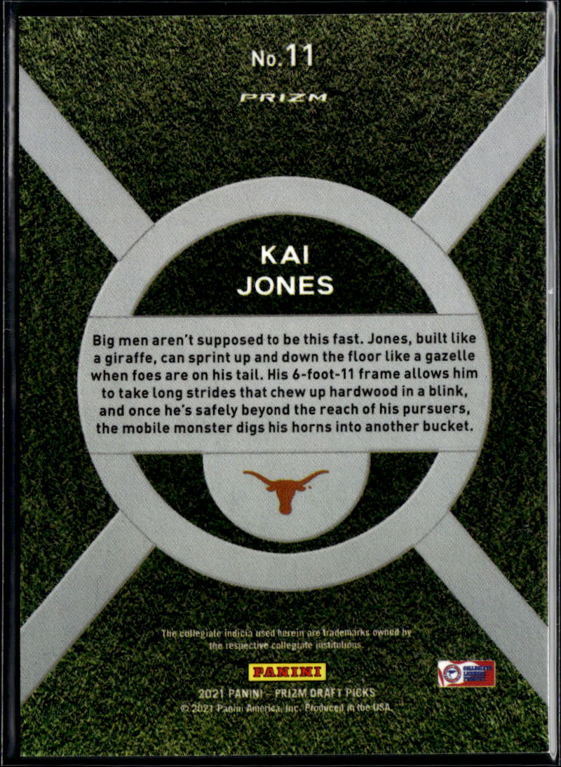 Kai Jones 2021 Prizm Draft Picks On Campus RC CASE HIT SSP Texas Longhorns
