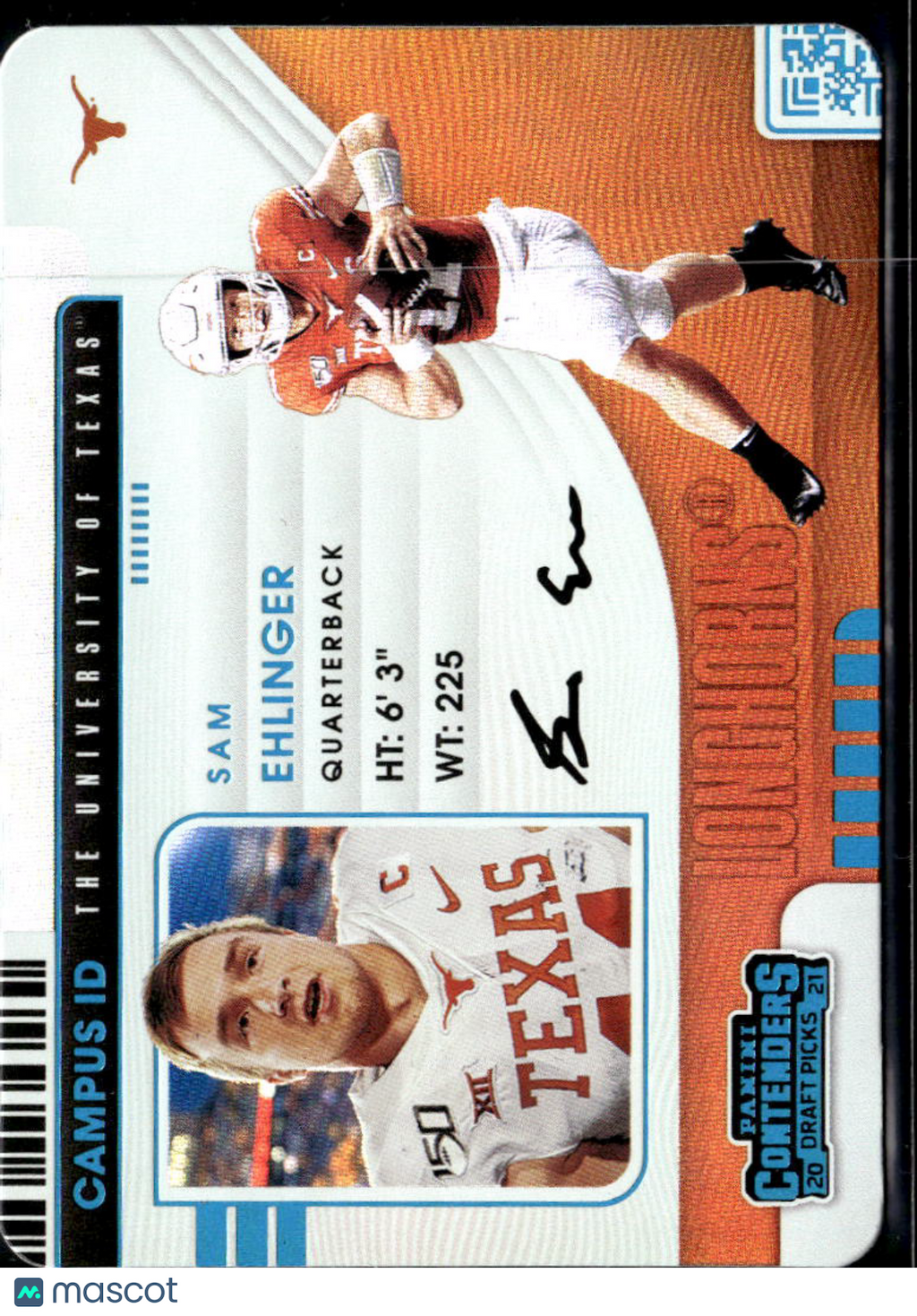 Sam Ehlinger 2021 Contenders Campus ID SSP CASE HIT RC Texas Longhorns