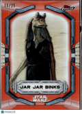 Jar Jar Bink 2022 Topps Finest Star Wars Orange Refractor 6/25 #52