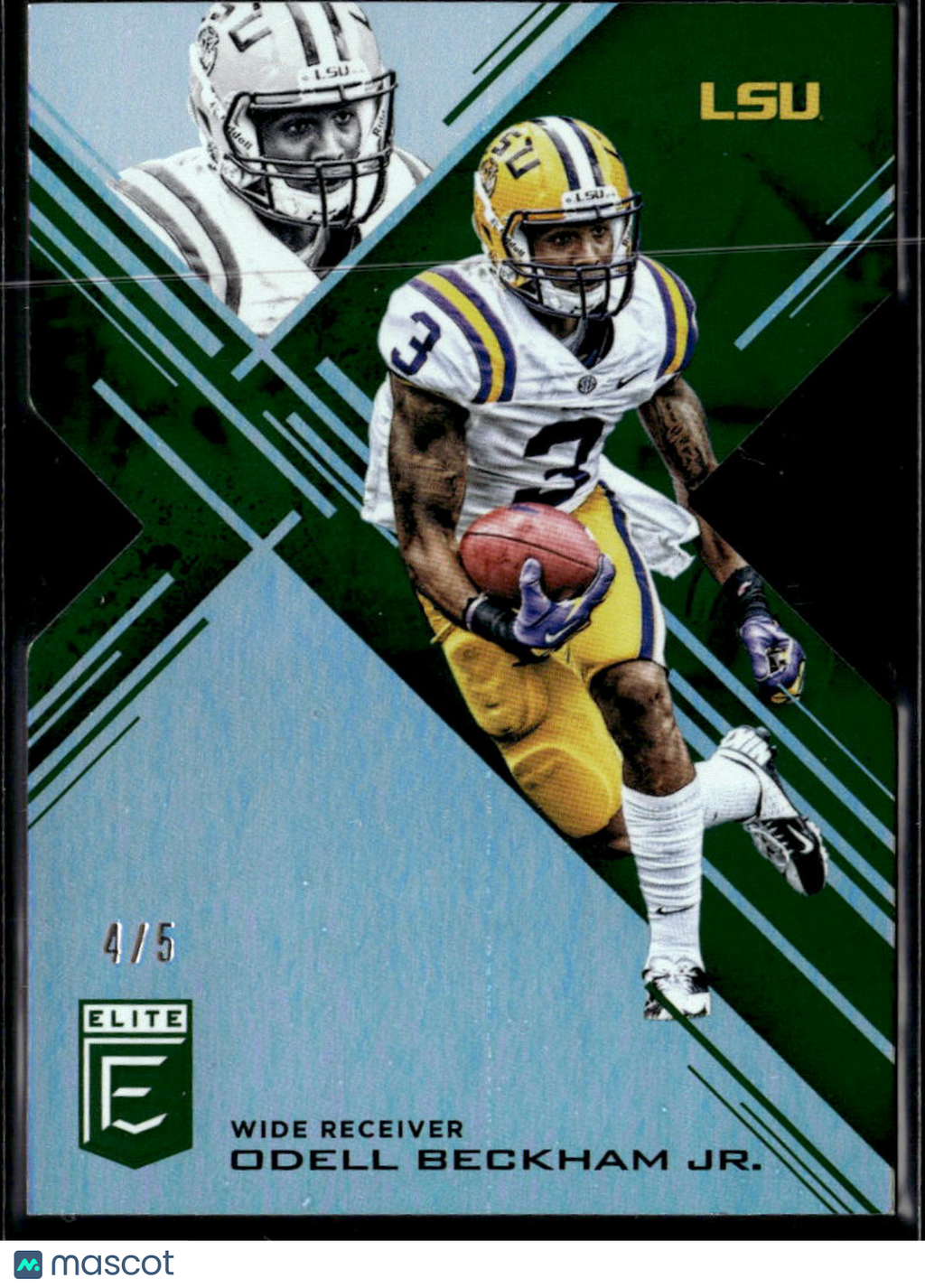 Odell Beckham Jr. 2017 Elite Emerald Green Die-Cut 4/5 LSU Tigers Giants