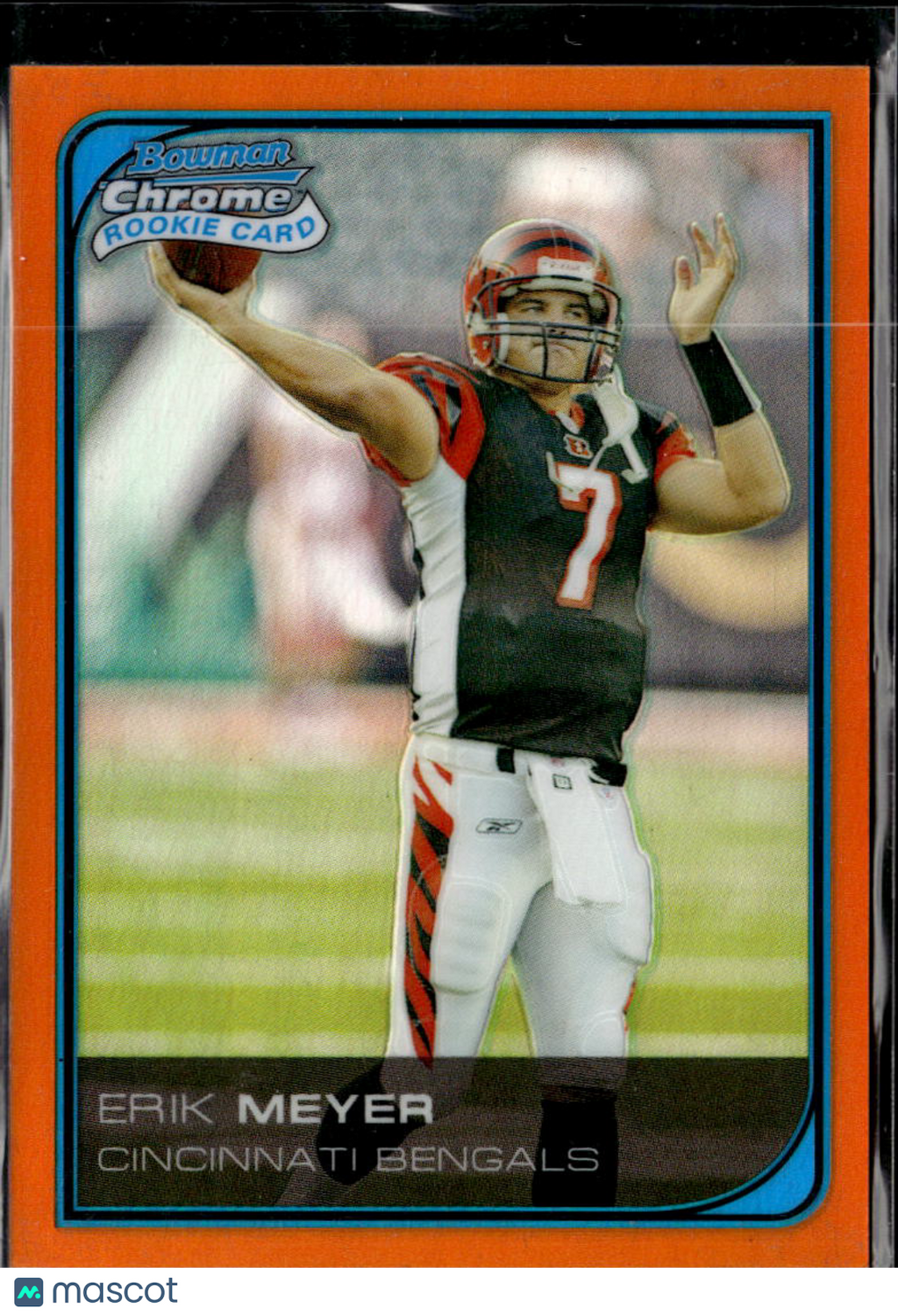Erik Meyer 2006 Bowman Chrome Orange Refractor Rookie RC 5/25 Cincinnati Bengals