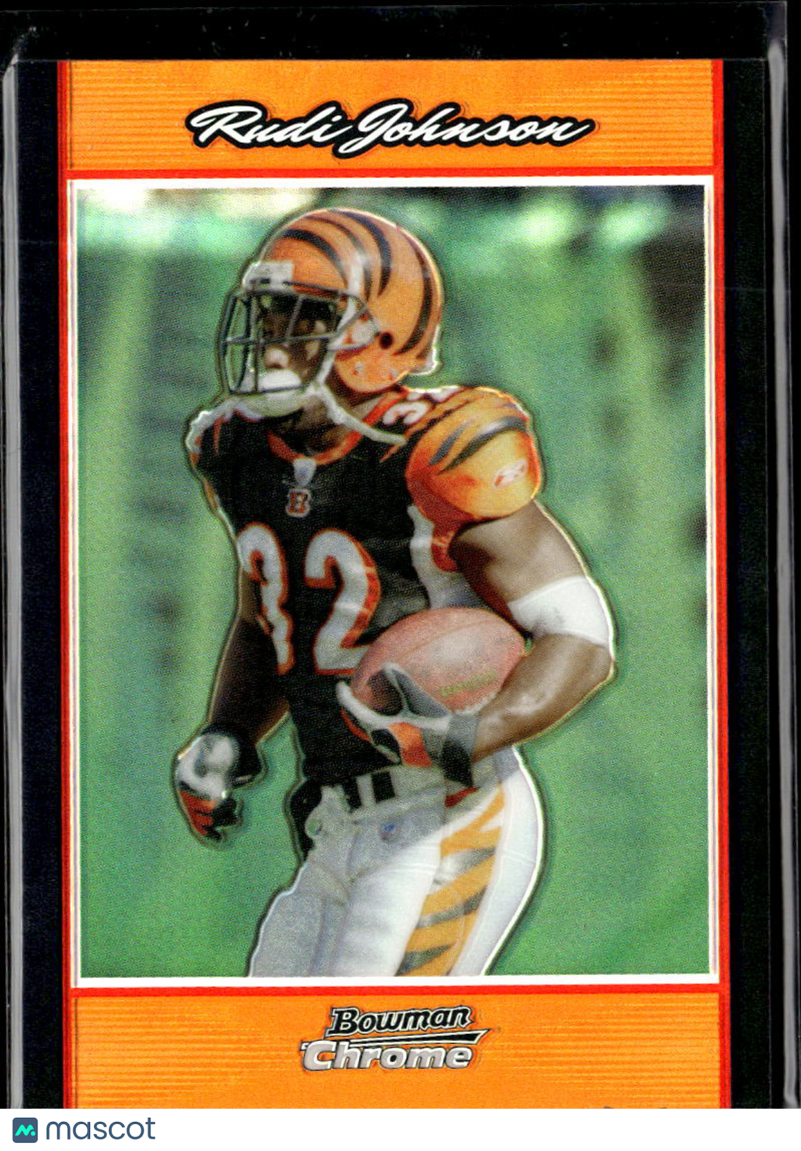 Rudi Johnson 2007 Bowman Chrome Orange Refractor 3/25 Cincinnati Bengals