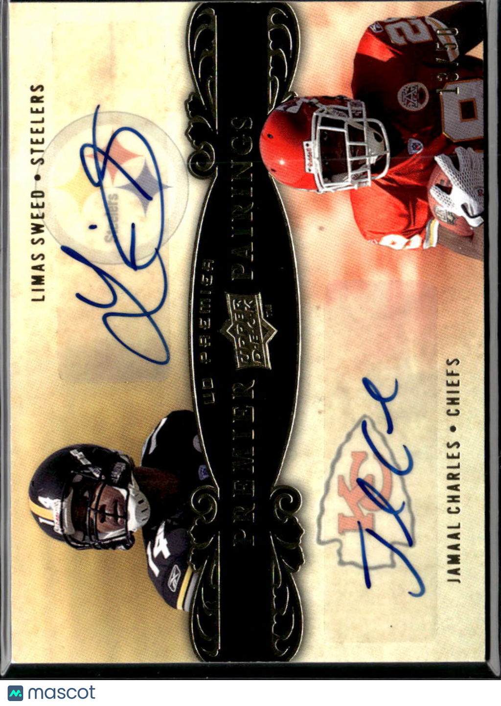 Jamaal Charles / Limas Sweed 2008 Upper Deck Dual Auto Autograph Longhorns 13/50