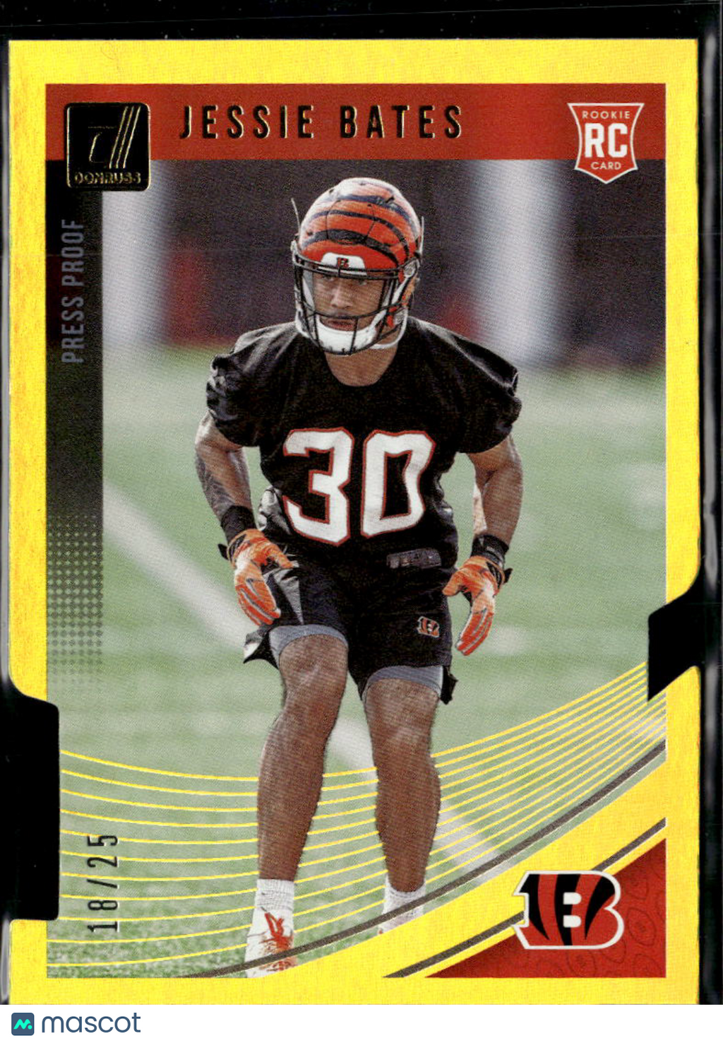 Jessie Bates 2018 Donruss GOLD Press Proof RC 18/25 Cincinnati Bengals