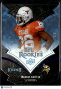 Marcus Griffin 2008 Upper Deck Icons SSP Rookie 2/2 Texas Longhorns Vikings