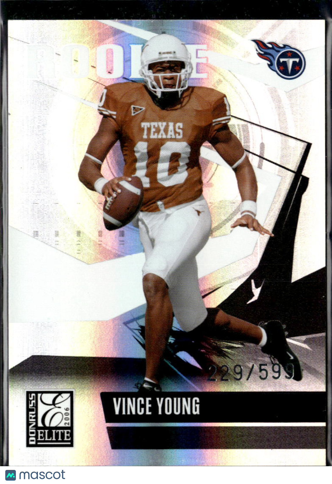 Vince Young 2006 Donruss Elite Rookie RC 229/599 Texas Longhorns Titans