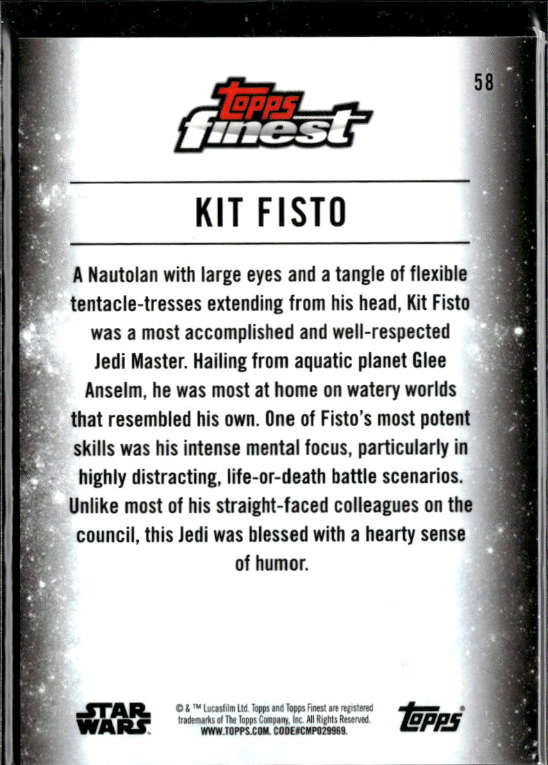Kit Fisto 2018 Topps Finest Orange Refractor 2/25 Star Wars #58