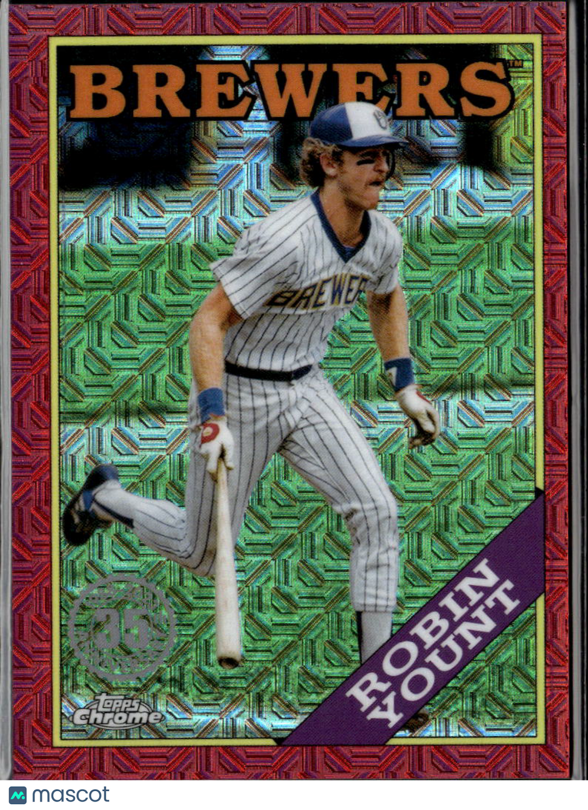 Robin Yount 2023 Topps Chrome '88 Red Refractor 1/5 Milwaukee Brewers