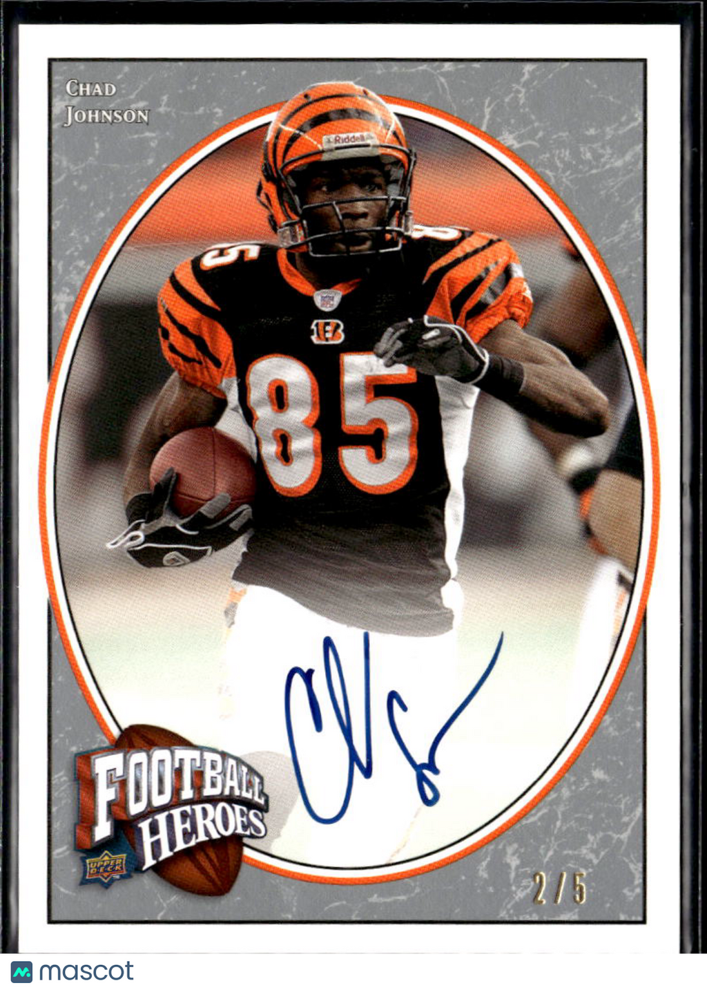 Chad Johnson 2008 Upper Deck Heroes Auto Autograph 2/5 Cincinnati Bengals