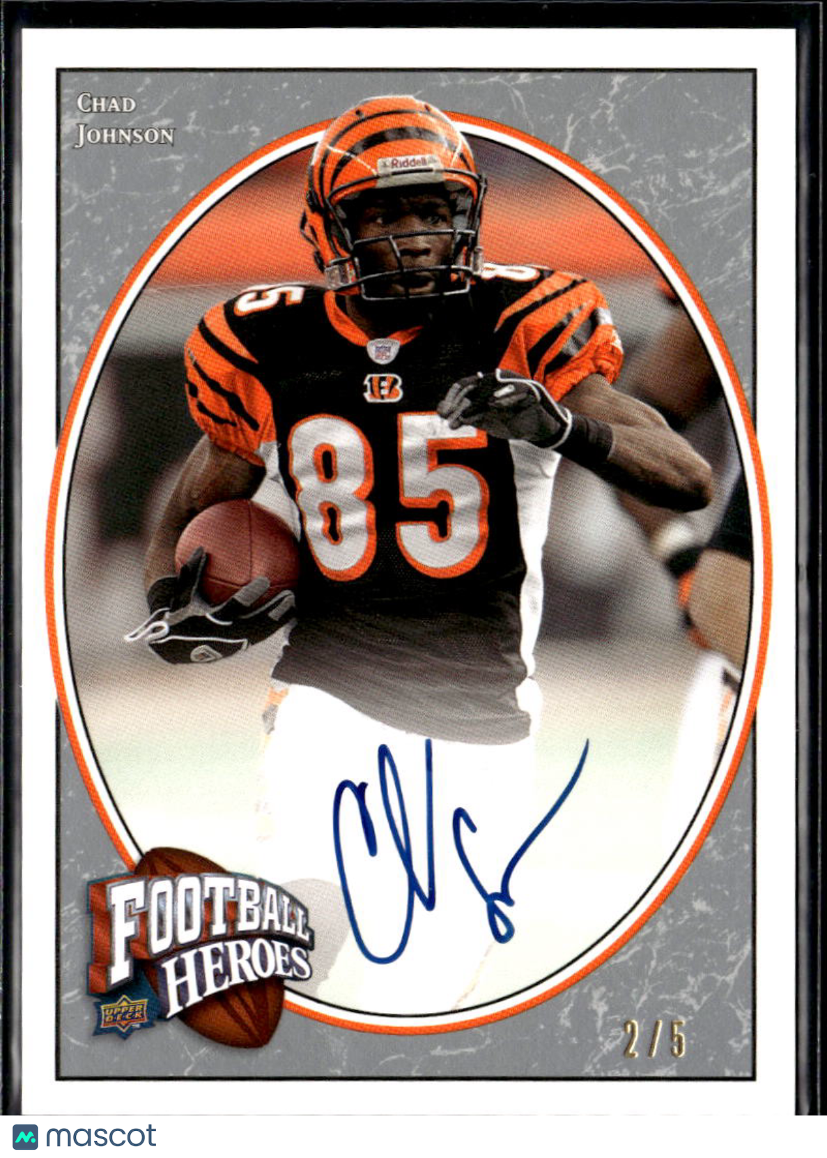 Chad Johnson 2008 Upper Deck Heroes Auto Autograph 2/5 Cincinnati Bengals