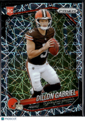 Dillon Gabriel 2025 Panini Prizm Lazer Prizm Rookie RC Cleveland Browns