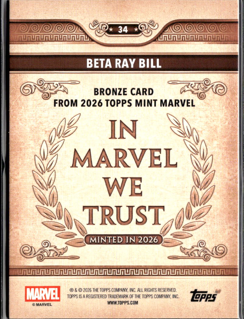 Beta Ray Bill 2026 Topps Mint Marvel #34