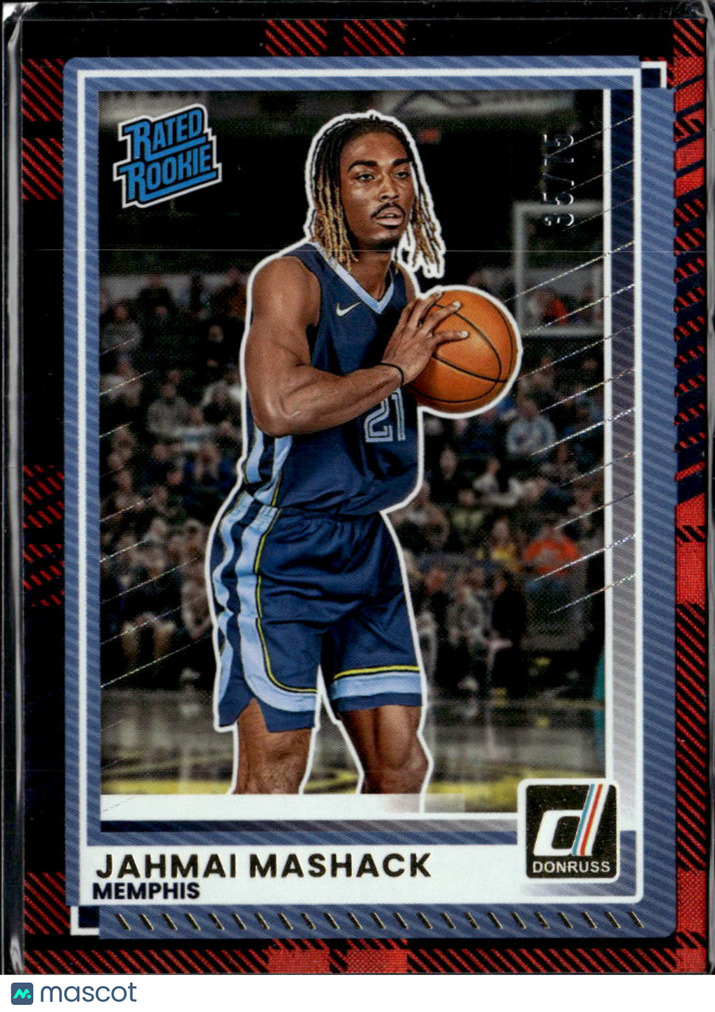Jahmai Mashack 2025 Panini Donruss Red Plaid RC 35/75 Memphis Tigers