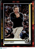 Dusty May 2025 Donruss Red Plaid Head Coach 49/75 Michigan Wolverines