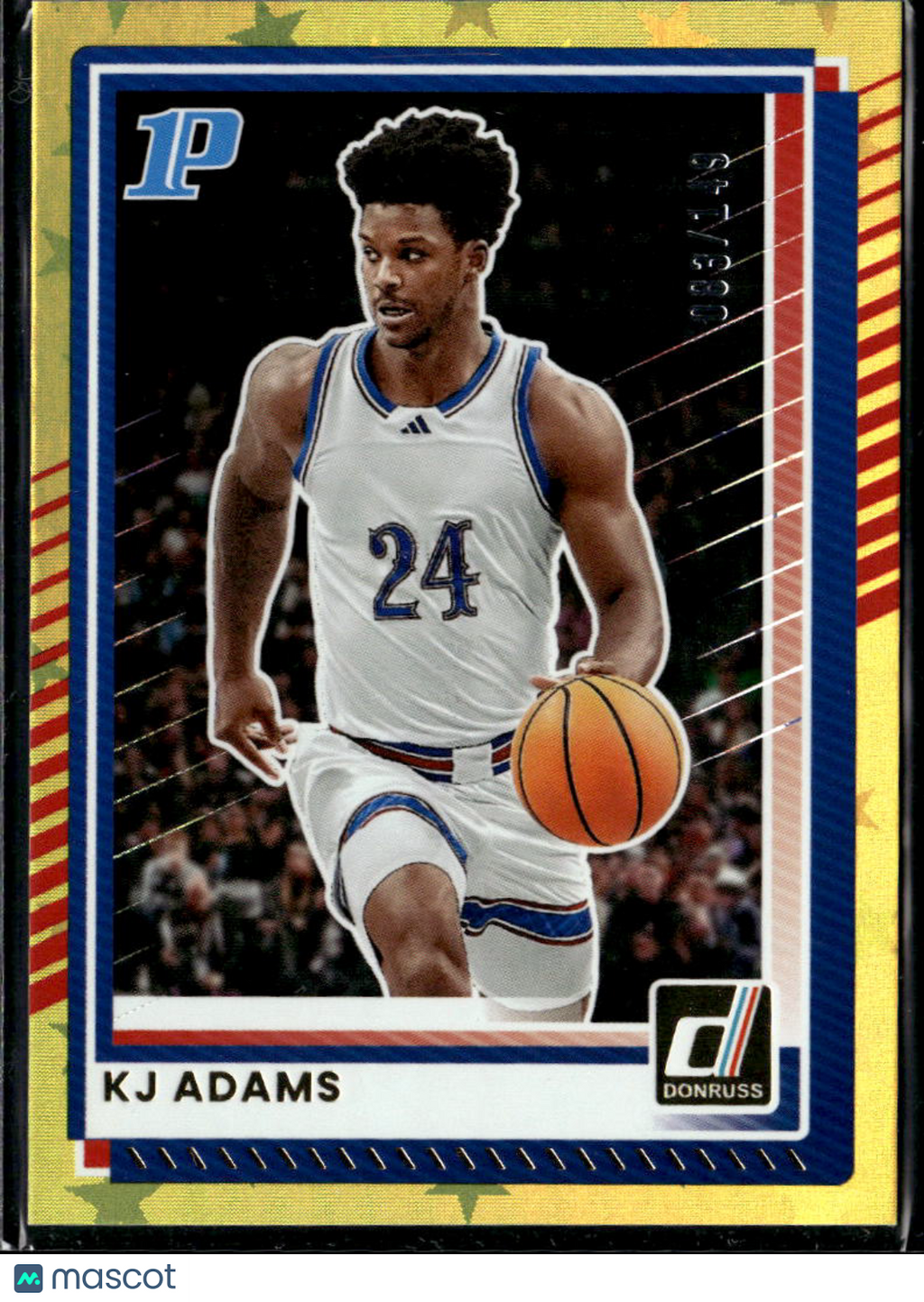 KJ Adams 2025 Panini Donruss Gold Stars 83/149 Kansas Jayhawks