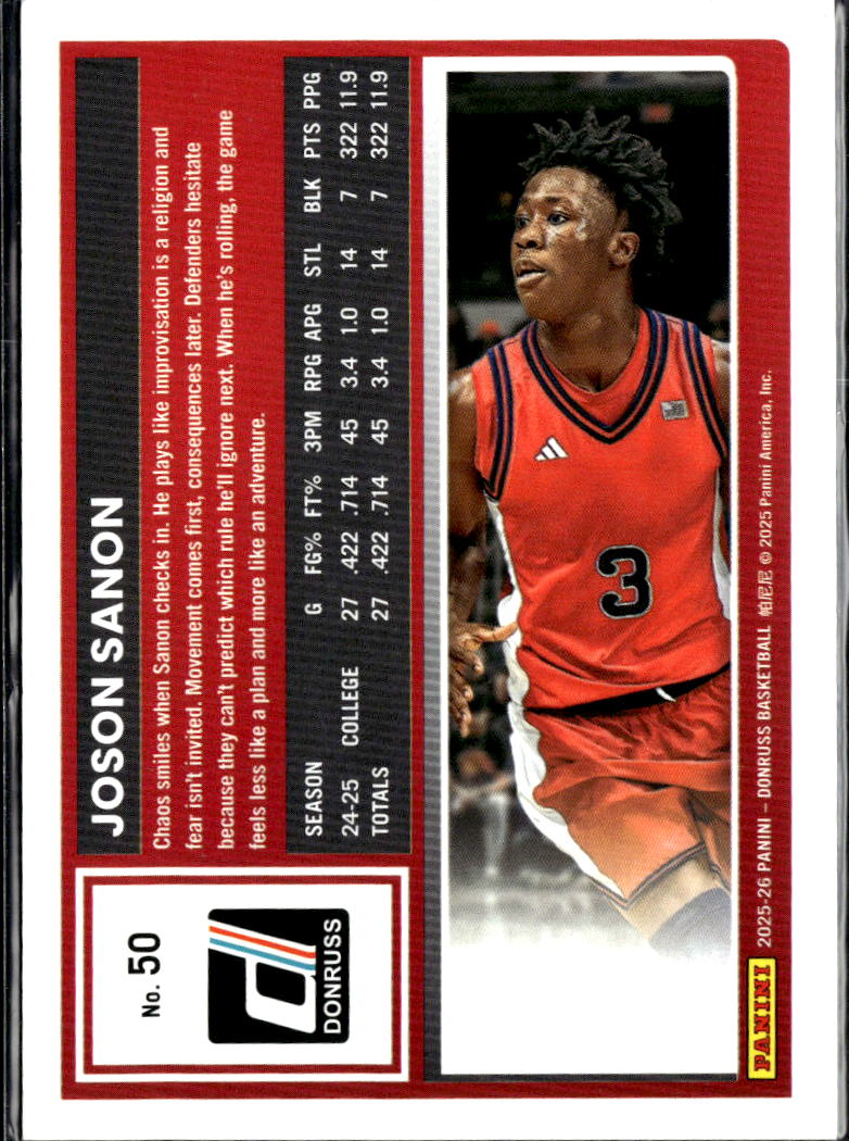 Joson Sanon 2025 Panini Donruss Gold Stars 1/149