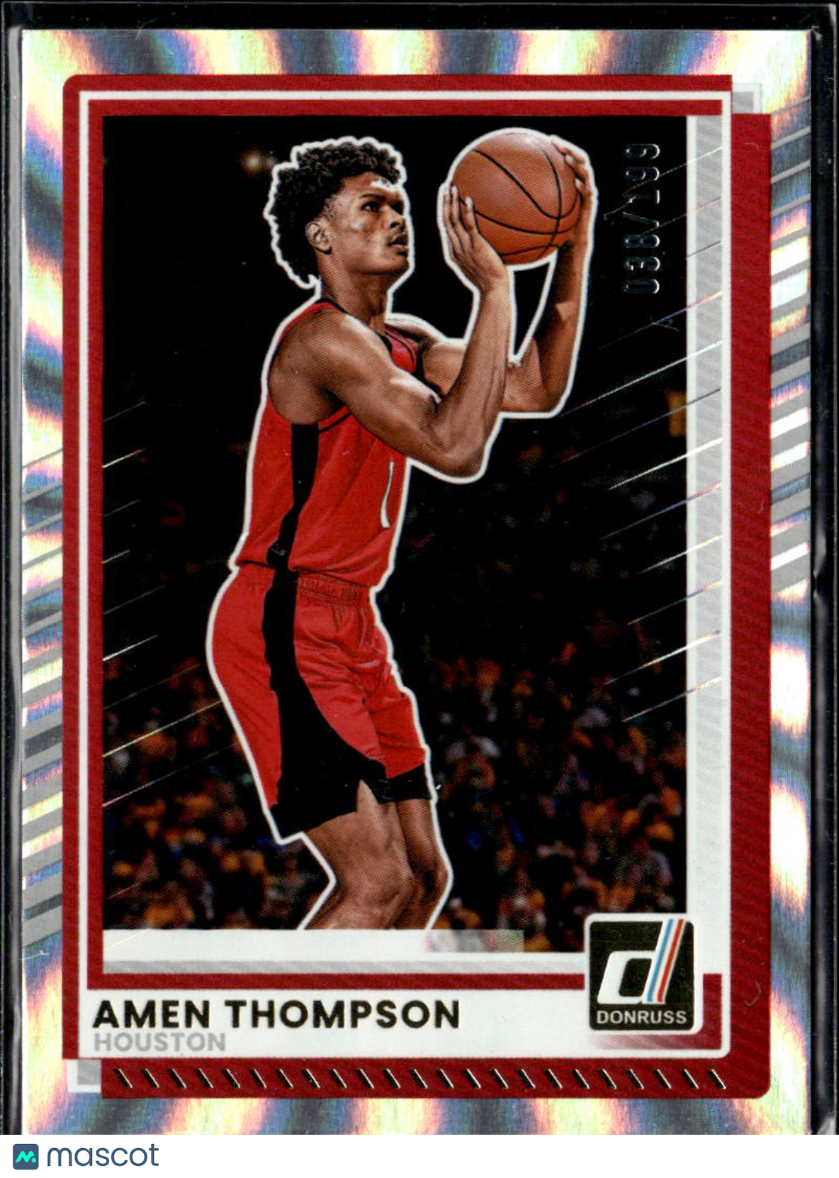 Amen Thompson 2025 Donruss Silver Laser 38/199 Houston Rockets