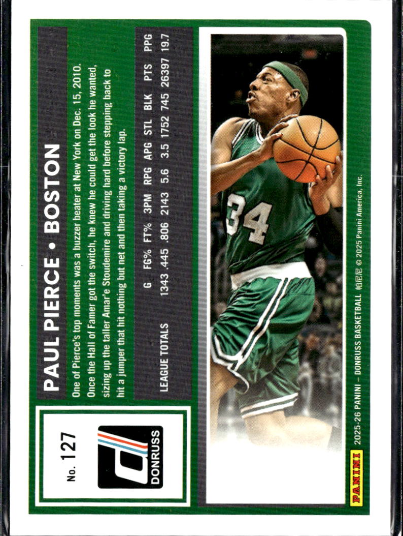Paul Pierce 2025 Donruss Basketball Silver Laser 7/199 Boston Celtics