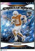 Arch Manning 2025 Panini Prizm Fireworks Silver Prizm Rookie RC Texas Longhorns