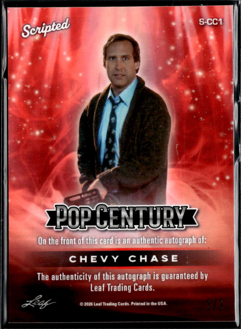 Chevy Chase 2026 Leaf Pop Century Inscription Auto Autograph 1/1