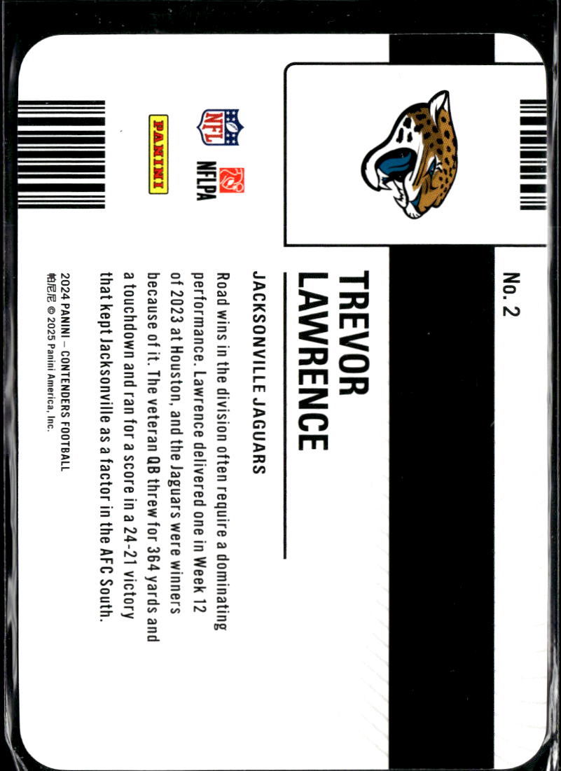 Trevor Lawrence 2025 Contenders License To Dominate CASE HIT SSP Jaguars