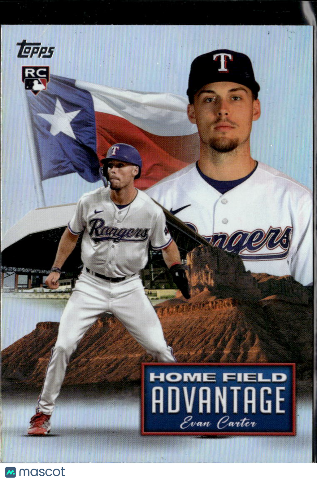 Evan Carter 2024 Topps Home Field Advantage Rookie RC Texas Rangers