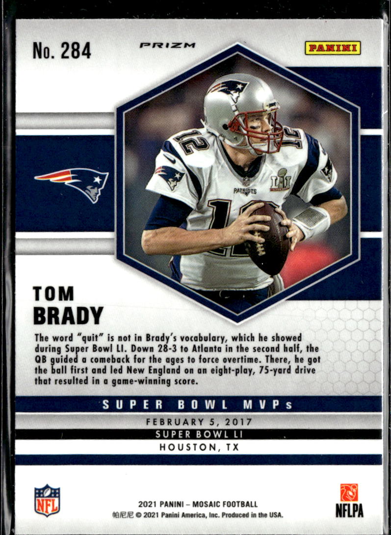 Tom Brady 2021 Mosaic Super Bowl MVP's Disco Prizm New England Patriots