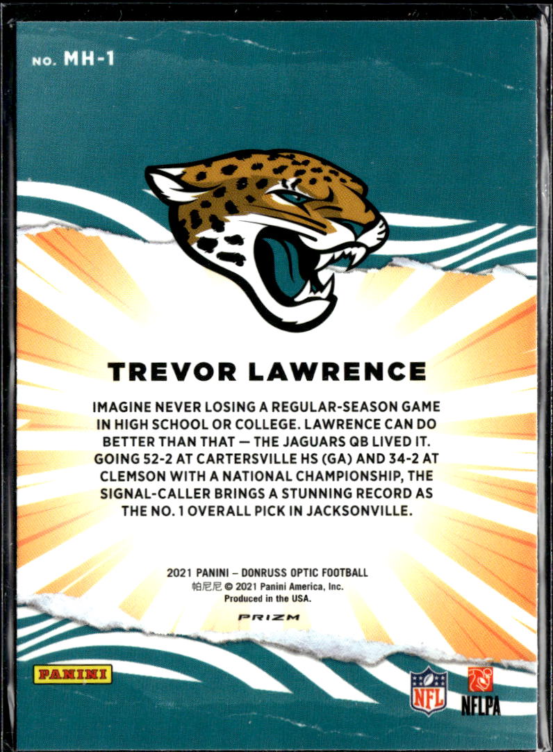 Trevor Lawrence 2021 Donruss Optic My House! Rookie RC Jacksonville Jaguars
