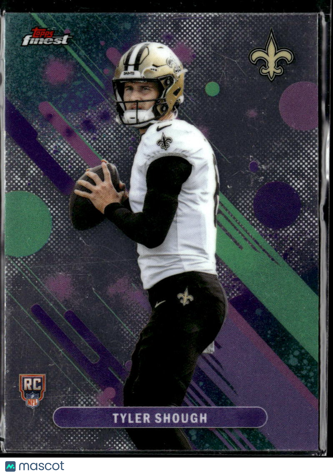 Tyler Shough 2025 Topps Finest RC Rookie New Orleans Saints