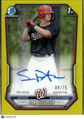 Sam Petersen 2026 Bowman Chrome 1st Auto Autograph RC 8/75 Washington Nationals