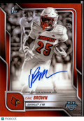 Isaac Brown 2025 Bowman Chrome 1st Auto Autograph Orange RC 8/25 Louisville