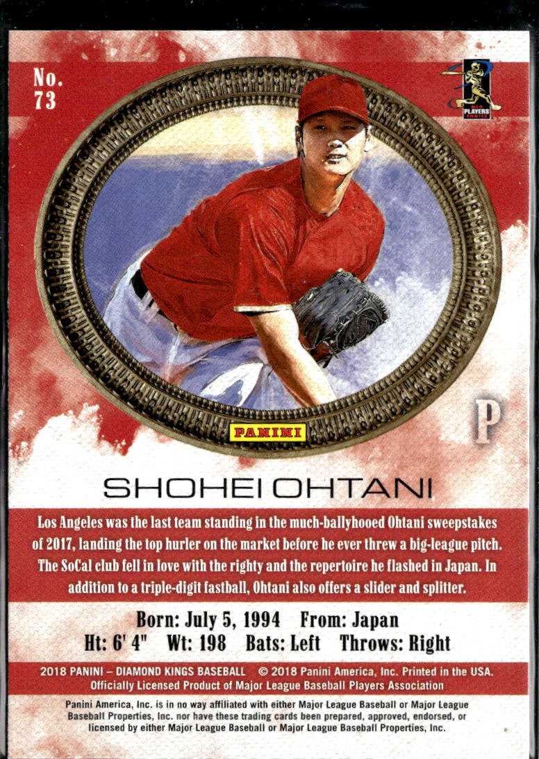 Shohei Ohtani 2018 Diamond Kings RC Rookie #73 Los Angeles Angels
