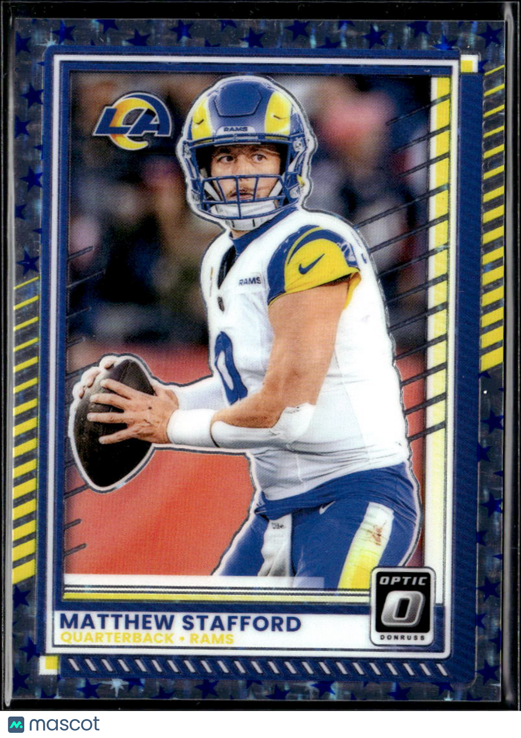 Matthew Stafford 2025 Optic Blue Stars Prizm SSP Los Angeles Rams