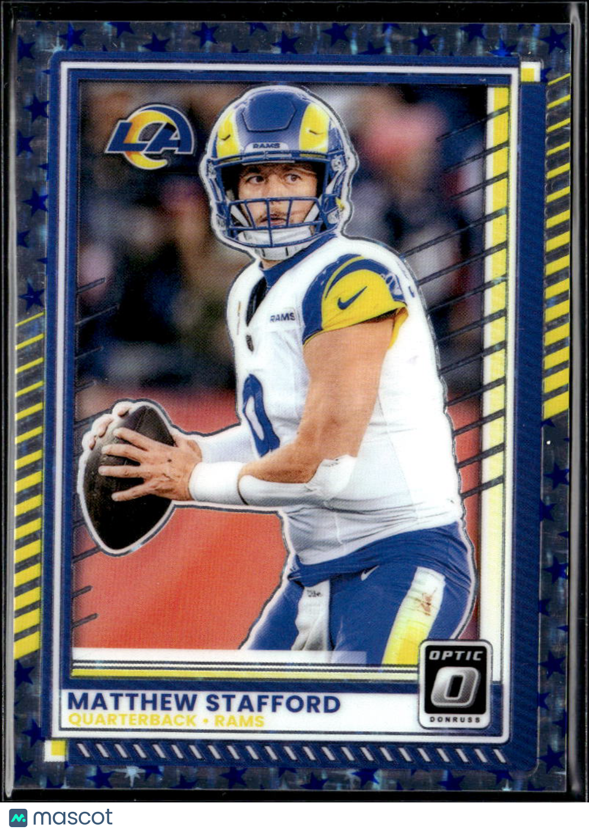 Matthew Stafford 2025 Optic Blue Stars Prizm SSP Los Angeles Rams