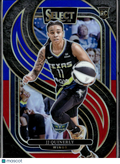 JJ Quinerly 2025 Panini Select WNBA RC Red Blue 370/399 Dallas Wings