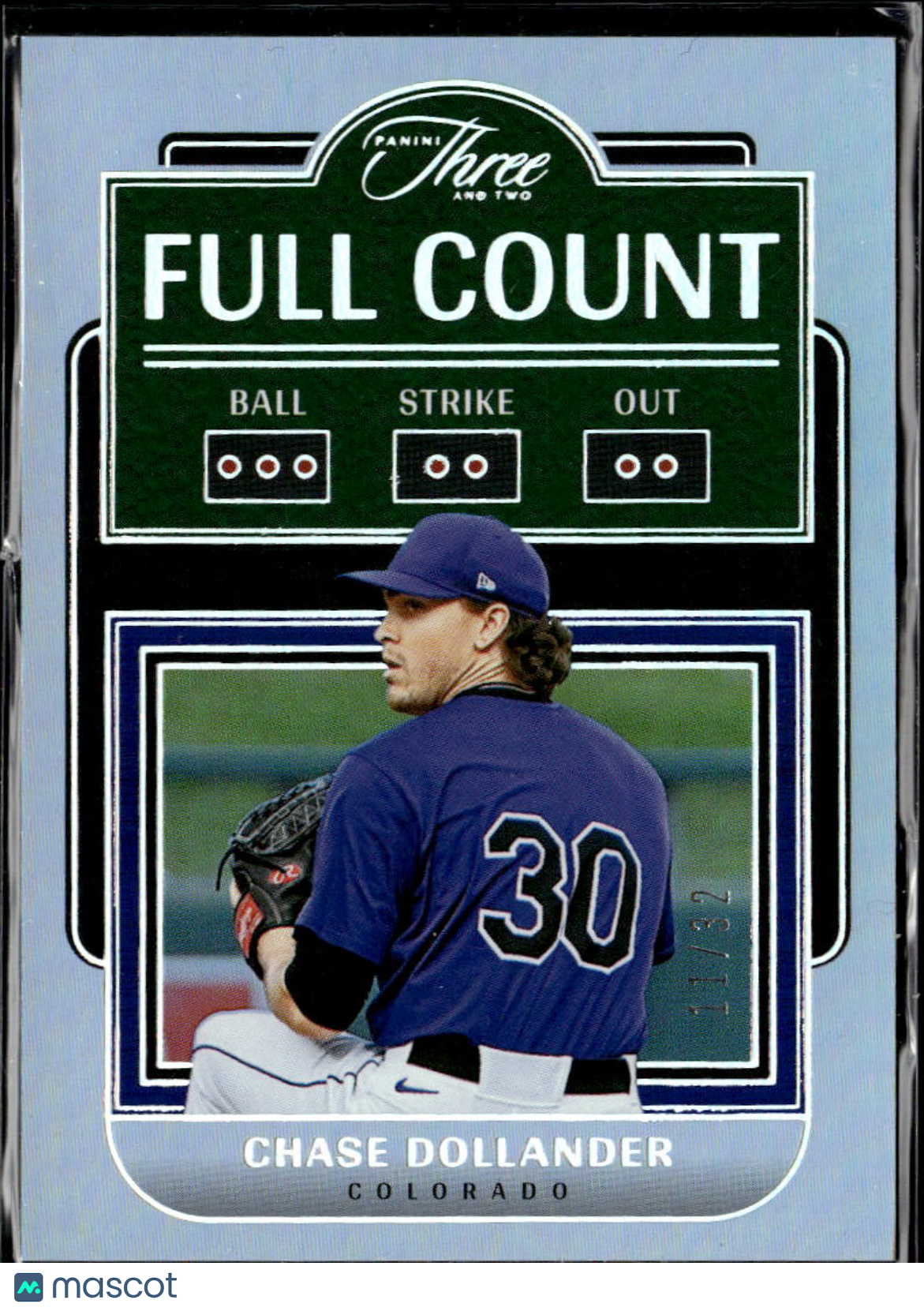 Chase Dollander 2024 Three and Two RC Full Count 11/32 Colorado Rockies