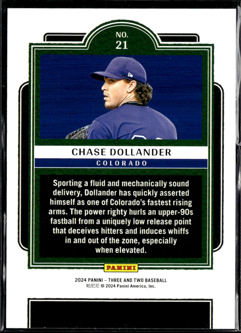 Chase Dollander 2024 Three and Two RC Full Count 11/32 Colorado Rockies