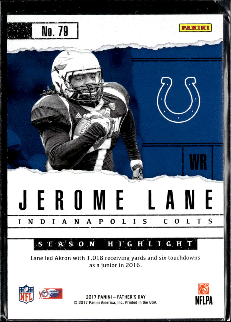Jerome Lane 2017 Panini Father's Day RC Galactic Rookie 6/10 Indianapolis Colts