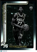 VJ Edgecombe 2025 Topps Chrome Blackout Rookie RC Philadelphia 76ers