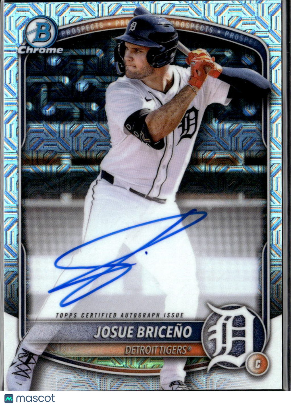 Josue Briceno 2025 Bowman Chrome Auto Autograph Mega Box Detroit Tigers