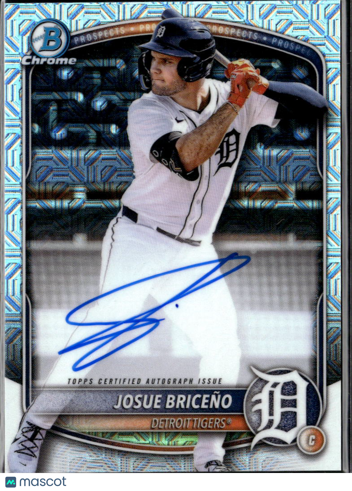 Josue Briceno 2025 Bowman Chrome Auto Autograph Mega Box Detroit Tigers