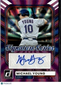 Michael Young 2026 Donruss Auto Autograph 18/49 Texas Rangers