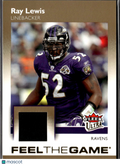 Ray Lewis 2007 Fleer Ultra Game Worn Jersey Patch Baltimore Ravens